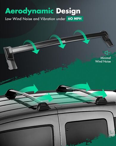 قضبان متقاطعة لحامل السقف من SCITOO تناسب Honda Element 2003 2004 2005 2006 2007 2008 2009 2010 2011، لحقيبة حمل البضائع على السطح وسلة الأمتعة وقارب الكاياك والدراجة على الجليد ولوح التزلج in Saudi Arabia