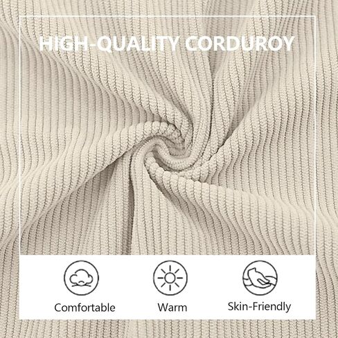 Men's Fashion Corduroy Sweatshirt Long Sleeve Button-Down Shirt Stand Collar Pullover Sweater in Kuwait