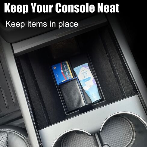 Center Console Organizer Tray for Tesla Model Y Refresh Juniper 2025-2026 - Model Y Accessories Center Console Organizer Easy Installation, Enhanced Storage in Kuwait