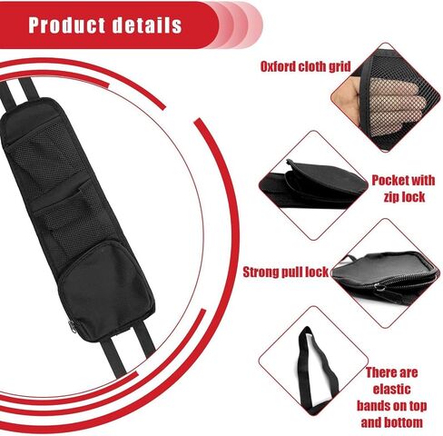 Car Seat Storage Hanging Bag, Multi-Pocket Seat Side Organizer, Can Hold Mobile Phone, Wallet, Glasses, Ideal for Cars, SUVs, Trucks, Black in Saudi Arabia
