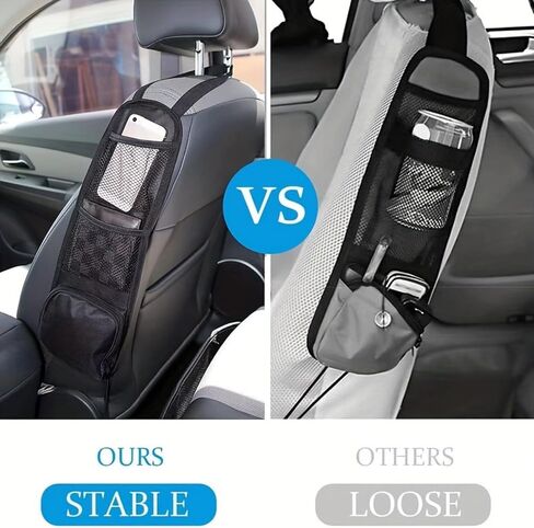 Car Seat Storage Hanging Bag, Multi-Pocket Seat Side Organizer, Can Hold Mobile Phone, Wallet, Glasses, Ideal for Cars, SUVs, Trucks, Black in Saudi Arabia