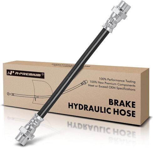 A-Premium Rear Inner Brake Hydraulic Hose Compatible with BMW Models - 325i, 325xi, 328i, 328i xDrive, 328xi, 330i, 330xi, 335d, 335i, 335i xDrive, 335is, 335xi, M3, X1 - Replace# 34306798523 in Saudi Arabia