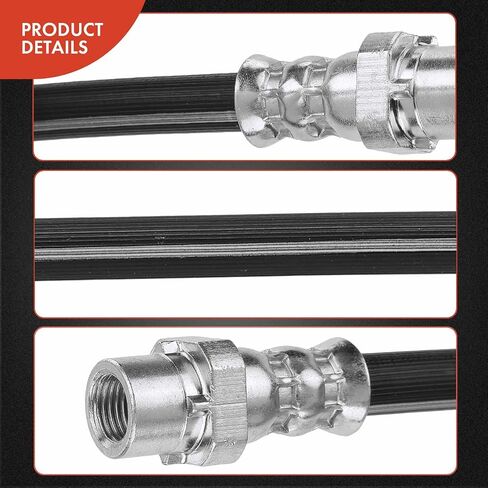 A-Premium Rear Inner Brake Hydraulic Hose Compatible with BMW Models - 325i, 325xi, 328i, 328i xDrive, 328xi, 330i, 330xi, 335d, 335i, 335i xDrive, 335is, 335xi, M3, X1 - Replace# 34306798523 in Saudi Arabia