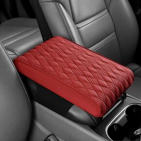 Car Center Console Cover, 12.6"×8.3"×2" Leather Car Armrest Cover, Soft Memory Foam Auto Armrest Cushion Pad, Vehicle Arm Rest Box Protector, Universal Interior Car Accessories (Gray) in Saudi Arabia