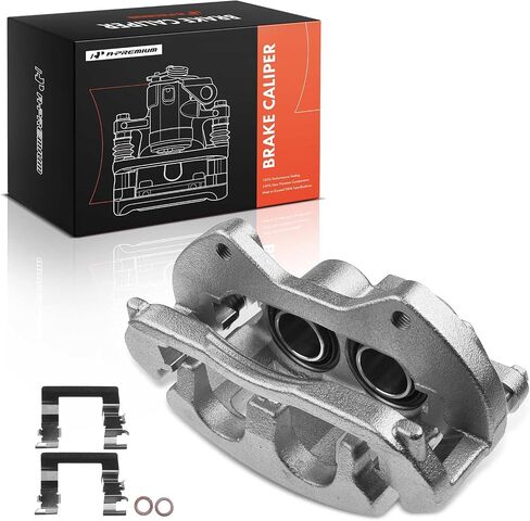 A-Premium Disc Brake Caliper Assembly with Bracket Compatible with Select Buick, Chevy and Cadillac Models - Allure/LaCrosse 2008-2009, Lucerne/DTS 2006-2011, Impala, Impala Limited - Front Passenger in Saudi Arabia