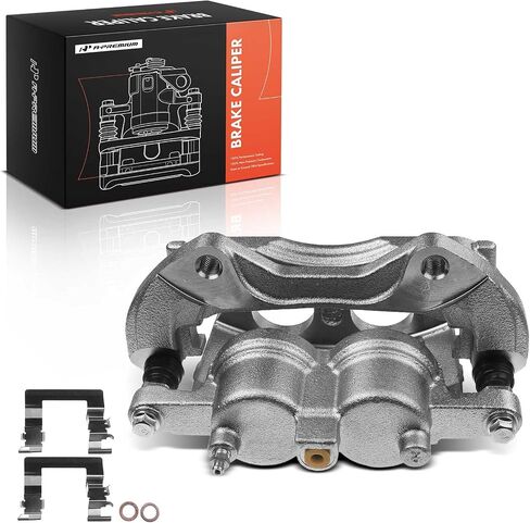 A-Premium Disc Brake Caliper Assembly with Bracket Compatible with Select Buick, Chevy and Cadillac Models - Allure/LaCrosse 2008-2009, Lucerne/DTS 2006-2011, Impala, Impala Limited - Front Passenger in Saudi Arabia