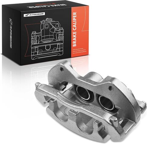 A-Premium Disc Brake Caliper Assembly with Bracket Compatible with Select Buick, Chevy and Cadillac Models - Allure/LaCrosse 2008-2009, Lucerne/DTS 2006-2011, Impala, Impala Limited - Front Passenger in Saudi Arabia