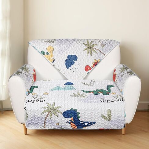 1 Piece 28 * 28 inches Printed Cotton Sofa Cover, Non-Slip Sofa Cover Washable Living Room Furniture Protector (White Animal backrest) in Saudi Arabia