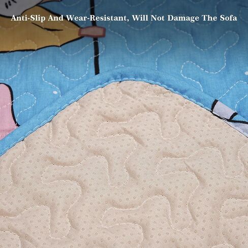 1 Piece 28 * 28 inches Printed Cotton Sofa Cover, Non-Slip Sofa Cover Washable Living Room Furniture Protector (White Animal backrest) in Saudi Arabia