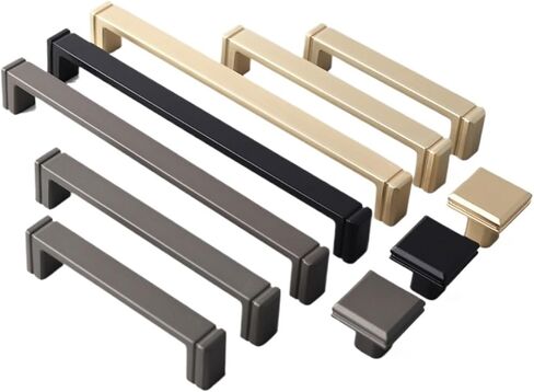 Modern Minimalist Cabinet Wardrobe Door Drawer zinc Alloy Hardware Handle Gray Black Handle(6617 192 Sand Gray) in Saudi Arabia
