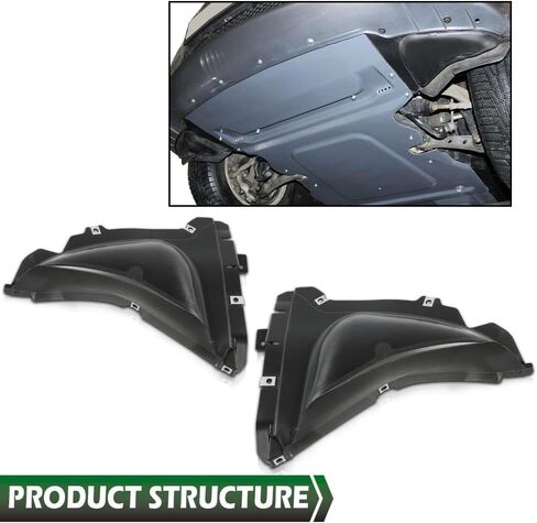 GRAND ORANGE Front Engine Splash Shield Left & Right Side Compatible with BMW 5-Series 535i 550i 528i Base 2011-2016 2.0L 3.0L 4.4L, BM1228155, BM1228154 Front Bottom Wheel Arch Covers in Saudi Arabia