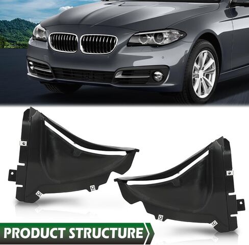 GRAND ORANGE Front Engine Splash Shield Left & Right Side Compatible with BMW 5-Series 535i 550i 528i Base 2011-2016 2.0L 3.0L 4.4L, BM1228155, BM1228154 Front Bottom Wheel Arch Covers in Saudi Arabia