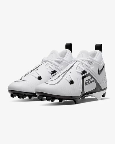 حذاء كرة القدم Alpha Menace Pro 3 من Nike للرجال، أبيض/أسود 100، 12.5 in Saudi Arabia