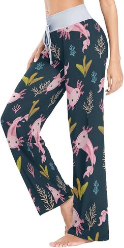 Women's Comfy Casual Lounge Pants Drawstring Palazzo Wide Leg Pajama Pants in Kuwait