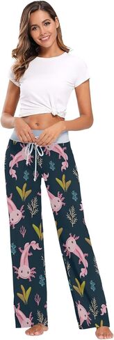 Women's Comfy Casual Lounge Pants Drawstring Palazzo Wide Leg Pajama Pants in Kuwait