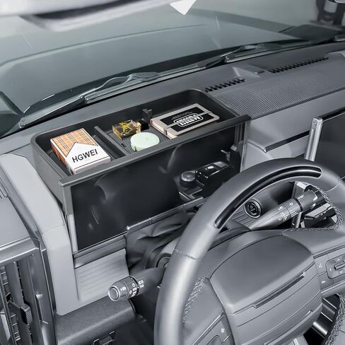 Dash Storage Box Compatible with 2022-2025 GMC Hummer EV Pickup/SUV Interior Accessories, Center Console Dashboard Organizer Tray Mount Holder 12.3" Car Speed Dashboard (Behind Steering Wheel) in Saudi Arabia
