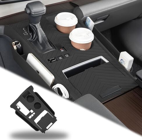 Silicone pad for Central Control for 2025 2024 2023 2022 2021 Toyota Sienna Storage Box Accessories Silicone Protective Cover for Interior Decoration of Gear Shift (Black) in Saudi Arabia