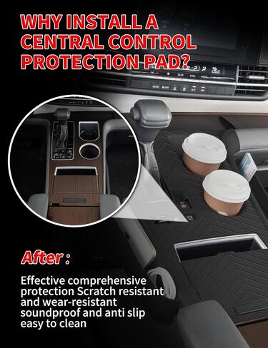 Silicone pad for Central Control for 2025 2024 2023 2022 2021 Toyota Sienna Storage Box Accessories Silicone Protective Cover for Interior Decoration of Gear Shift (Black) in Saudi Arabia