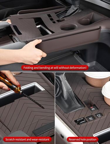 Silicone pad for Central Control for 2025 2024 2023 2022 2021 Toyota Sienna Storage Box Accessories Silicone Protective Cover for Interior Decoration of Gear Shift (Black) in Saudi Arabia