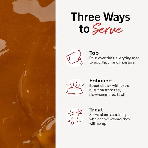 Stella & Chewy's Human-Grade Grass-Fed Beef Bone Broth for Dogs - Joint & Gut Health Liquid Food Topper with Collagen & Turmeric, 16 Fl Oz Resealable Pouch in Kuwait