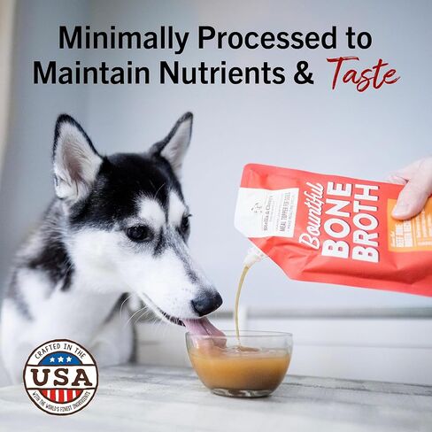 Stella & Chewy's Human-Grade Grass-Fed Beef Bone Broth for Dogs - Joint & Gut Health Liquid Food Topper with Collagen & Turmeric, 16 Fl Oz Resealable Pouch in Kuwait