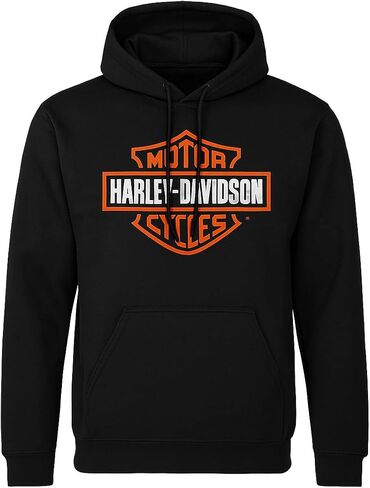 HARLEY-DAVIDSON® سويت شيرت بغطاء للرأس للرجال من Bar & Shield، أسود 40290932 in Saudi Arabia