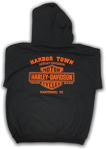 HARLEY-DAVIDSON® سويت شيرت بغطاء للرأس للرجال من Bar & Shield، أسود 40290932 in Saudi Arabia