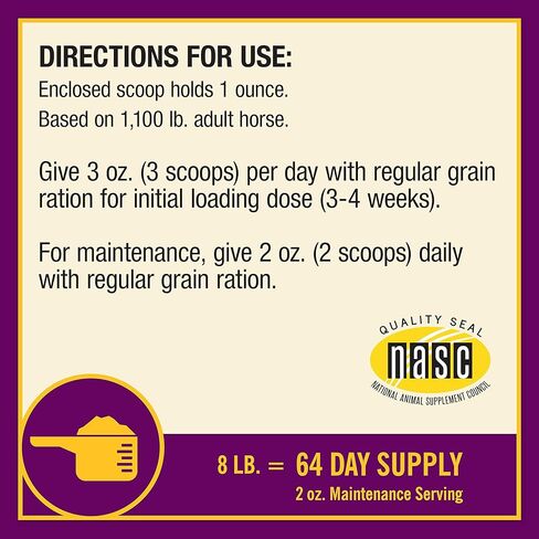 Farnam Horse Health Combo Combo Coat ، ملحق مفصل 3-in-1 مريح للخيول يوفر مشتركًا كاملًا وحراقًا ومعطفًا ، 8 رطل ، 64 يومًا من الإمداد in Kuwait