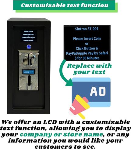 Sintron ST-005 220V LCD Coin & Mobile Payment for Apple Paypal الذي يعمل بصندوق الطاقة للتحكم في المؤقت مع NEMA 14-30R 4 Prong لآلة البيع، وكراسي التدليك، وملمعات الأحذية، والغسالات، والمجفف in Kuwait