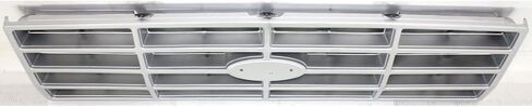 For Ford F-100 Grille Assembly 1982 1983 | Silver Shell w/Black Insert | Plastic | FO1200117 | E3TZ8200F in Saudi Arabia