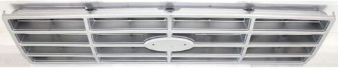For Ford F-100 Grille Assembly 1982 1983 | Silver Shell w/Black Insert | Plastic | FO1200117 | E3TZ8200F in Saudi Arabia