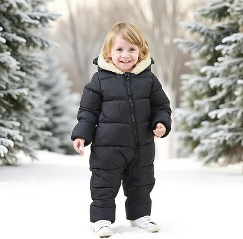 BFUSTYLE Baby Snowsuit 0-24 Months Winter Clothes Infant Boy Girl Puffer Jacket Newborn One-Piece Coat with Hooded in Kuwait