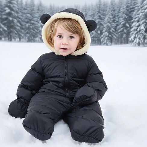 BFUSTYLE Baby Snowsuit 0-24 Months Winter Clothes Infant Boy Girl Puffer Jacket Newborn One-Piece Coat with Hooded in Kuwait