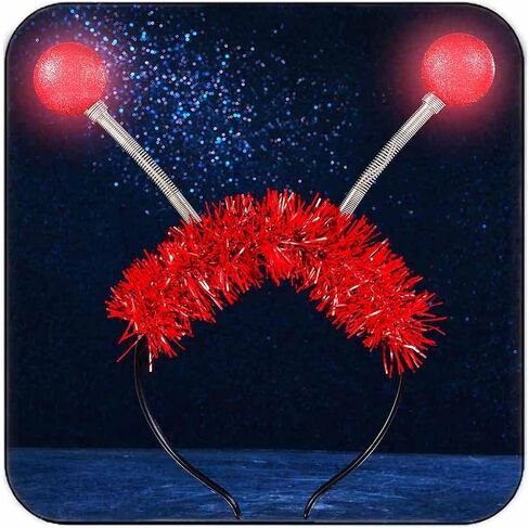 DRESBE Light Up Alien Headband LED Space Headbands Glow Antenna إكسسوارات الشعر للنساء (أزرق) in Kuwait