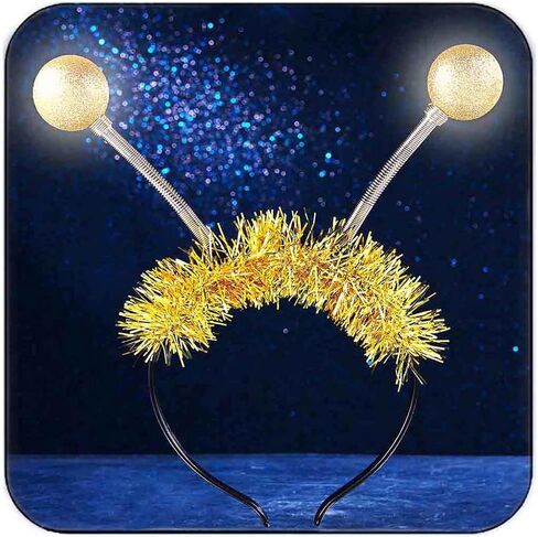 DRESBE Light Up Alien Headband LED Space Headbands Glow Antenna إكسسوارات الشعر للنساء (أزرق) in Kuwait