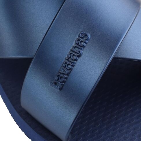Havaianas Women's Aqua Metallic Sandals's Slides for Everyday Wear - Rose Gold, 7/8W in Saudi Arabia