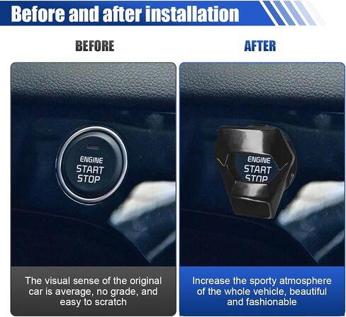 Push to Start Button Cover for Car Decoration, Zinc Alloy Power Control Trim Car Engine Start Stop Buttons Cover, One Button Key Ignition Switch Protective Sticker for Cars, SUVs (Red) in Saudi Arabia