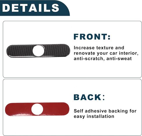 Cigarette Lighter Panel Sticker Cover for Ford F-150 2004-2008 for Lincoln Mark LT 2005-2008 Center Console Interior Trim Carbon Fiber Black Type-A in Saudi Arabia
