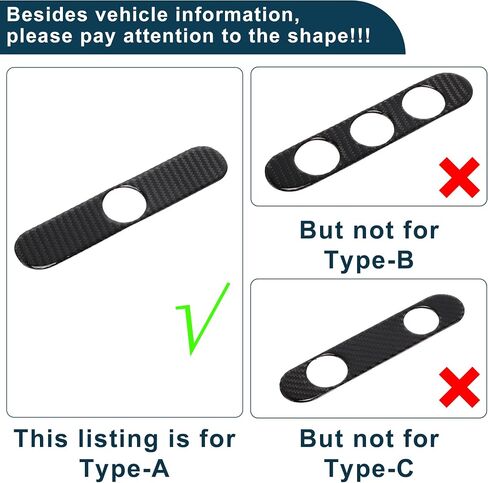 Cigarette Lighter Panel Sticker Cover for Ford F-150 2004-2008 for Lincoln Mark LT 2005-2008 Center Console Interior Trim Carbon Fiber Black Type-A in Saudi Arabia