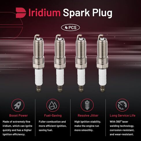 BDFHYK Iridium Spark Plugs ILZKR7B11 Compatible with Acura RDX MDX TSX TL Honda Accord Crosstour Pilot Odyssey Ridgeline Jeep Cherokee Chrysler Pacifica Dodge 3.0L 3.5L 3.6L V6 for 7751 Set of 6 in Saudi Arabia