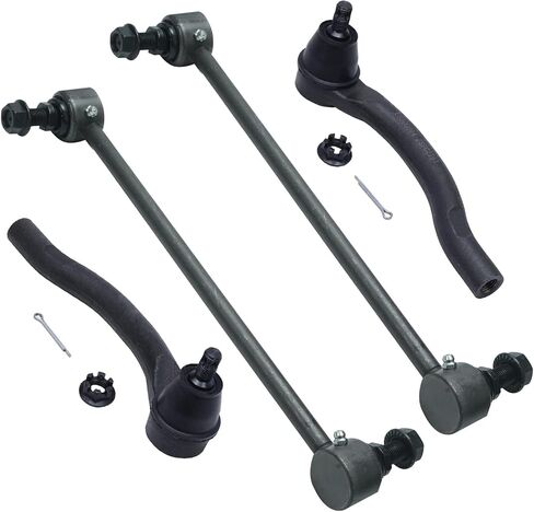 Detroit Axle - Front 4pc Sway Bars Tie Rods for 09-15 Honda Pilot 07-13 Acura MDX ZDX, 2 Sway Bars 2 Outer Tie Rods 2009 2010 2011 2012 2013 Replacement in Saudi Arabia