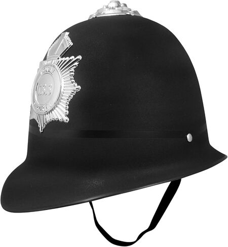 Nicky Bigs Novelties British Bobbie Hat and Baton Costume Prop Accessory Set Black in Saudi Arabia