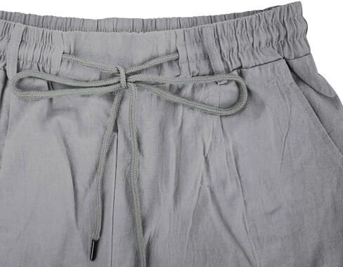 Men's Casual Shorts Solid Lightweight Summer Shorts with Pockets and Drawstring in Saudi Arabia