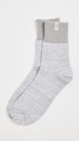 UGG, Womens, Rib Knit Slouchy Quarter, Black, One Size in Saudi Arabia