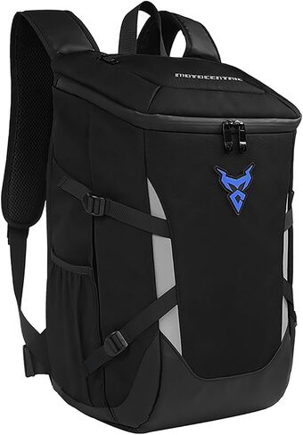 24L-28L Motorcycle Backpack,Waterproof Reflective Motocross Luggage Bag,Outdoor Sports Riding Motorbike Portable Bag With Suitcase (Gray) in Saudi Arabia