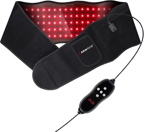 Red Light Therapy Belt - 660nm & 850nm Wavelength, Red Light Therapy Wrap, Near-Infrared Light Belt for Back, 5 Brightness Levels, 5 Vibration Levels, Timer in Saudi Arabia