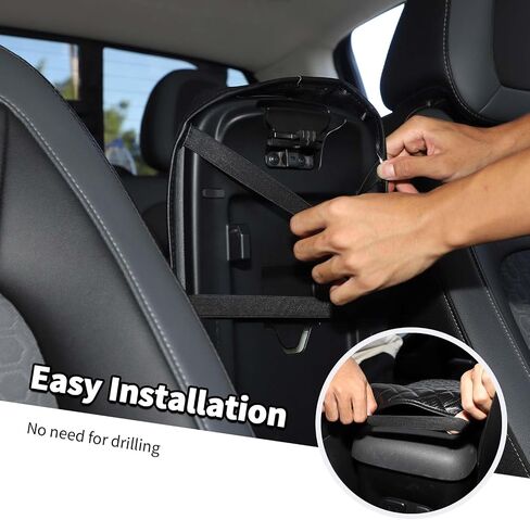 Jimen Center Console Cover Compatible with Chevrolet Colorado/GMC Canyon 2014-2022, Armrest Cushion Pad Cover, PU Leather (Black) in Saudi Arabia