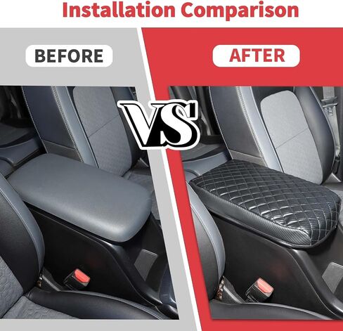 Jimen Center Console Cover Compatible with Chevrolet Colorado/GMC Canyon 2014-2022, Armrest Cushion Pad Cover, PU Leather (Black) in Saudi Arabia