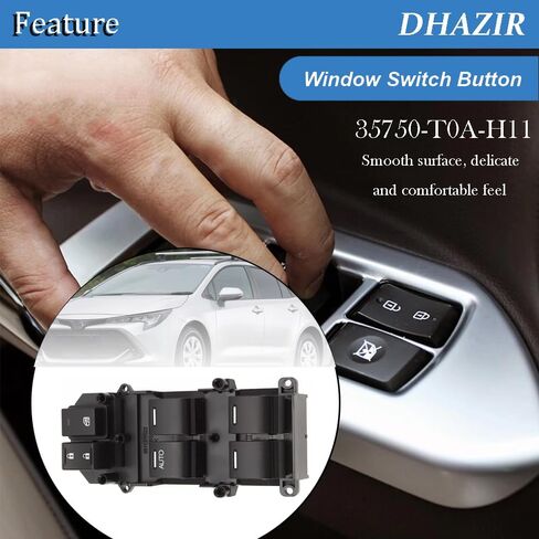 35750-T0A-H11 Master Power Window Switch Left Front Drive Side Fit for Honda CR-V CRV 2.4L 2014 2015 2016 2017 Replace 35750-T0A-A11 in Saudi Arabia