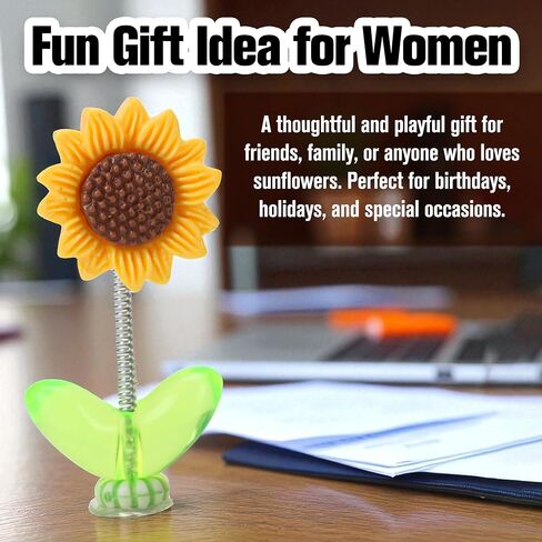 10 pcs Sunny Vibe Sunflower Ornaments for Car Bobbleheads Accessories Dashboard Decoration – Hippie Cute Funny Natural Shaking Mini Sunflower Plant with Paste DIY Decor Helmet Hairclip Head Mirror in Saudi Arabia